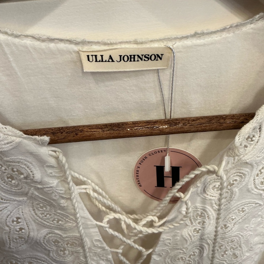 Ulla Johnson White Lace-Up Embroidered dress - Picture 7 of 11